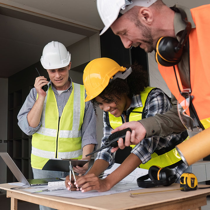équipe de pros du Bâtiment